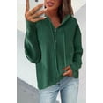 thumbnail image 2 of CoCopeaunts Women's Hooded Cardigan Fall Cable Knit Open Front Long Sleeve Sweaters Chunky Cardigan Wrap with Drawstring, 2 of 3