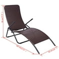 thumbnail image 5 of vidaXL Patio Lounge Chair Outdoor Chair Folding Sunlounger Sunbed Poly Rattan, 5 of 5