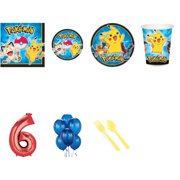 Pokemon Party Supplies Party Pack For 32 With Red #6 Balloon