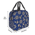 thumbnail image 3 of Honeii Anchors and Nautical Print Lunch Bag Women, Lunch Box Lunch Bag for Women Adult Men, Small Leakproof Cute Lunch Tote Large Capacity Reusable, 3 of 8