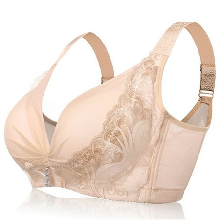 

WGOUP Fashion Women Sexy Deep Plunges Wireless Soft Gathers Lightly Lined Fibroin Bras Beige(Buy 2 Get 1 Free)
