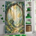 thumbnail image 4 of Shower Curtain, Watercolor Forest Mushrooms Waterproof Shower Curtain Set with Hooks for Bathroom Showers,Stalls and Bathtubs,60x72In Butterflies Green Ferns, 4 of 9