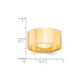 thumbnail image 3 of Primal Gold 14 Karat Yellow Gold 10mm Lightweight Flat Band Size 7, 3 of 4