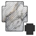 thumbnail image 6 of FOR U DESIGNS White Marble Print Recliner Chair Covers Breathable Waterproof Reclining Seat Cover, Non-Slip Washable Reclining Sofa Cover All Season Recliner Chair Covers for Dogs, 6 of 6