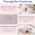 thumbnail image 5 of Luxury Small Soft Quilted Cotton Makeup Bag for Purse, Cosmetic Bag with Compartments, Cotton Aesthetic Makeup Bag, Travel Toiletry Pouch, Key Pocket Lipstick Bag Card Holder Data Cable Organizer, 5 of 6