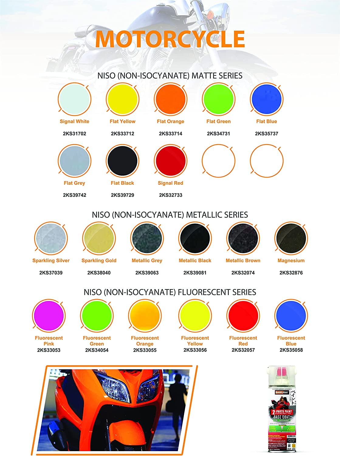 Samurai 2-Part Polyurethane Super Bike Base Coat Spray Paint