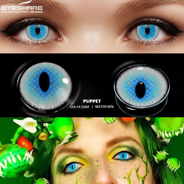 D'ORELLA-lentillas de colores para Cosplay, lentes de contacto amarillas para Halloween, accesorios de Anime, 1 par