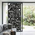 thumbnail image 2 of Non-Adhesive Static Cling Window Tint, Black Kitchen Tools Window Privacy Film Frosted, Modern Cooking Utensil Farmhouse Cookware Insulated Windows Frosted Films for Living room, 35.4 x 78.7 Inches, 2 of 9