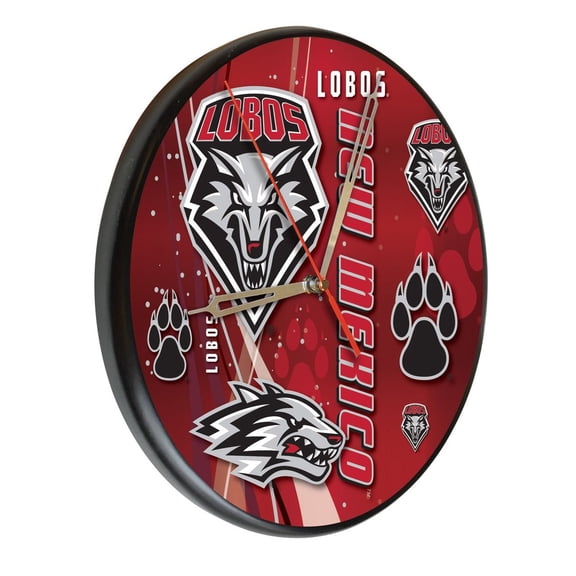 University of New Mexico 13" Solid Wood Clock