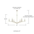 thumbnail image 4 of 6 Light Chandelier-29.25 Inches Tall And 57 Inches Wide-Matte Brass Finish Capital Lighting 450661Ma, 4 of 7