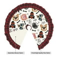 Adobk Hip Hop Dog Print Christmas Tree Skirt Party Decorations