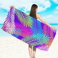 thumbnail image 2 of Microfiber Beach Towel, Lightweight Quick Dry Anti-Sand, Water Absorbent, Compact, Beach Blanket Tropical Colors, Suitable for Kids and Adults Travel Pool Camping 28x59 Inch, 2 of 8