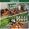 thumbnail image 4 of Heavy-Duty Metal Chicken Nesting Box – 8 Large Vented Compartments – Rustproof Galvanized Steel – Easy to Clean – Rollout Egg Collection – Wall-Mountable – Green, 8 Grids (Without Bracket), 4 of 7