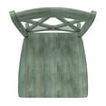 thumbnail image 6 of Weston Home Farmhouse Dining Chair with Cross Back, Set of 2, Dark Sea Green, 6 of 7