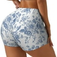 thumbnail image 1 of Balery Rose Flowers Pantalones cortos de entrenamiento estampados para mujer, sin costuras, ajustados, para gimnasio, yoga, correr, deportes, ejercicio activo, fitness.-Large, 1 of 8