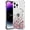 Red Flower, variant on Floral Case for iPhone 15 6.1-inch,Clear Leaves Flower Case Slim Cute Cover for Girls Women,Transparent Soft TPU Bumper Protective Case with Reinforced Corners,Green Leaves