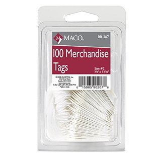 Colored Merchandise Tags with Strings