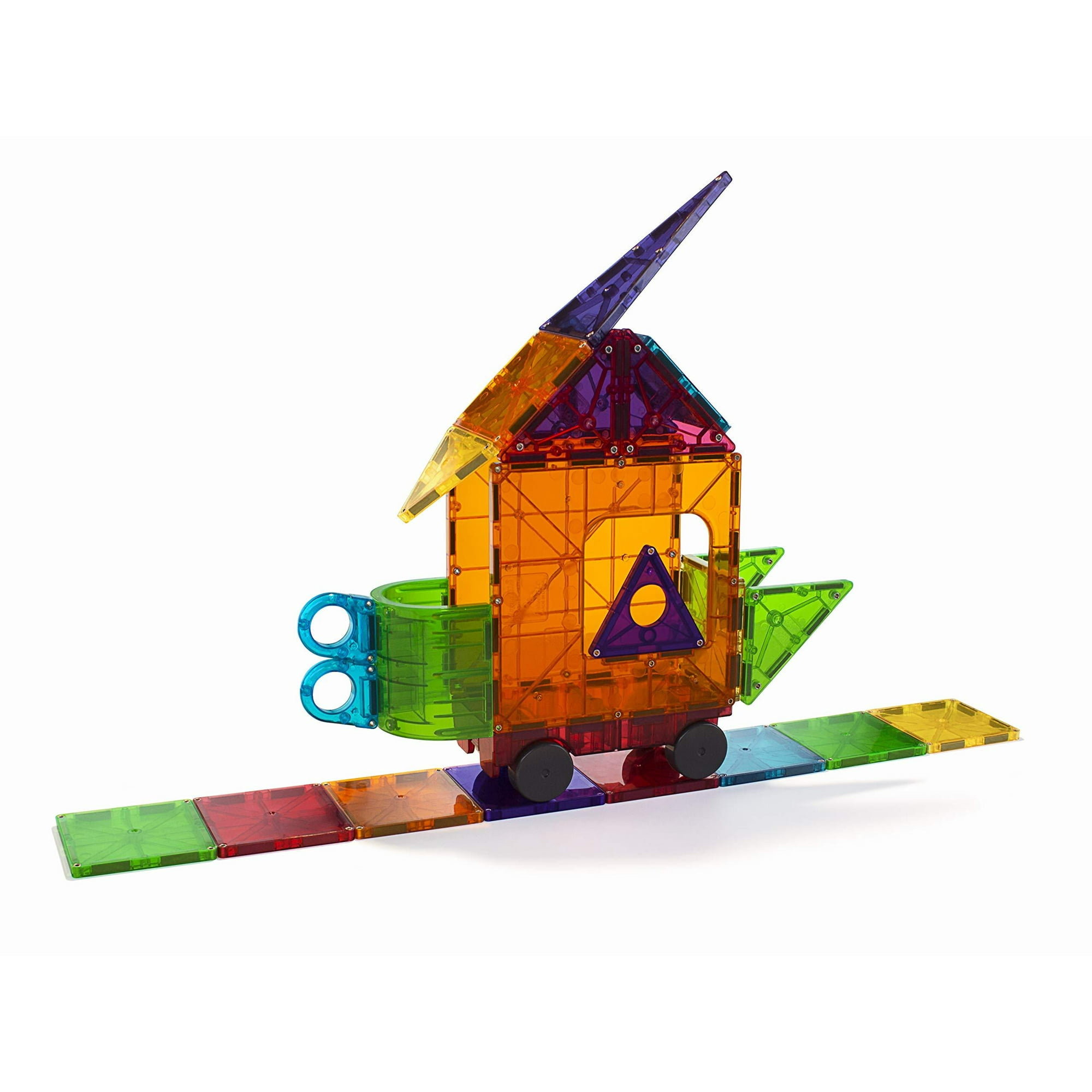 Magna Tiles Deluxe Set The Original Magnetic Building Tiles For Creative Open Ended Play Educational Toys For Children Ages 3 Years 48 Pieces Walmart