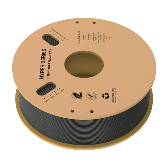 Hyper Hyper PLA Filament 1.75mm High Fluidity High Speed 3D Printing Material Stable Extrusion Spool Dimensional 1KG2.2lb Accuracy /-0.03mm Standard 1 Roll - Grey