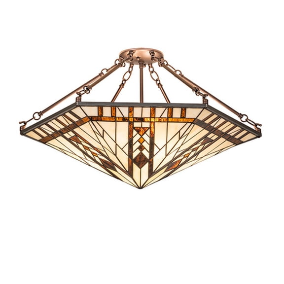 Meyda Tiffany 260940 Sonoma 3 Light 27" Wide Semi-Flush Ceiling Fixture - Copper
