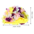 thumbnail image 5 of WHAMVOX Fashionable Swim Floral Petal Stylish Swimming Hat Bathing Caps Size L for Women (Colorful), 5 of 8