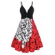thumbnail image 1 of Talla grande Twisted Resumen Imprimir Cami Vestido sin espalda Rosegal Vestidos casuales de talla grande, 1 of 5