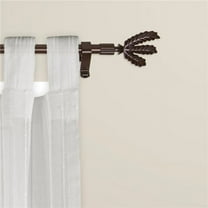 Central Design CF08-28-7 0.437 in. Dia. Alivia Cafe Curtain Rod, Cocoa - 28-48 in.