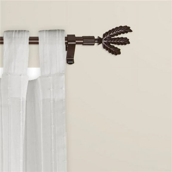 Central Design CF08-28-7 0.437 in. Dia. Alivia Cafe Curtain Rod, Cocoa - 28-48 in.