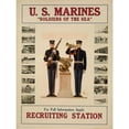 thumbnail image 2 of J.C. Leyendecker 19x24 Black Ornate Framed Double Matted Museum Art Print Titled: U.S. Marines ‘Soldiers of the Sea’ (1917), 2 of 5