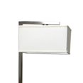 thumbnail image 2 of Benzara BM240888 Metal Frame Support Floor Lamp with Hanging Rectangular Shade, Silver, 2 of 5