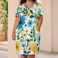 thumbnail image 4 of Bright Floral Summer Pattern Design Loose Pocket Dress Dresses Summer Summer Dresses for Women, 4 of 9