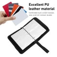 thumbnail image 3 of Card Storage Book, Trading Card Binder 4 Pockets Black Waterproof PP Sleeves PU Leather Cover Hold 400 Cards With Hand Strap For Basketball Game Cards, 3 of 8