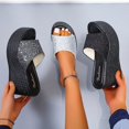 thumbnail image 2 of Zapatillas de plataforma de tacón único para mujer, sandalias de fiesta antideslizantes para exteriores, moda para mujer, talla grande 34-4341, verano 2022 Gao Jinjia LED, 2 of 2