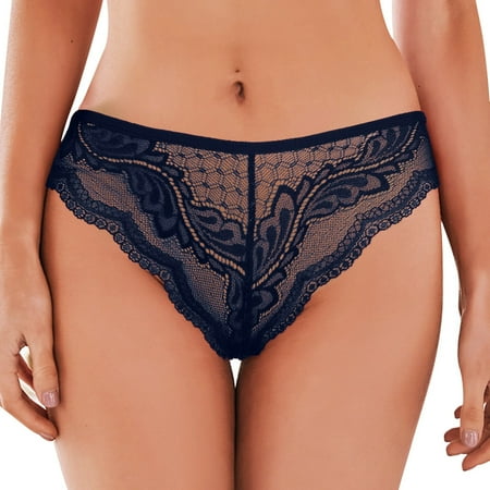 Yuhangmm Women s Panties Women Sex Thong Printed Elasticity Breathable French Lace Women Panties Sexy Underwear Womens Cute Panties Pack