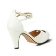 thumbnail image 3 of Chase & Chloe Women's T-Strap Mid-Heel Pumps with Adjustable Double Straps, 3 of 3