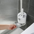 thumbnail image 2 of BVXEEP Toilet Brush and Holder Set, Tpr Toilet Brush Set with Small Bristles , Toilet Wall-Mounted Punch- Wall-Mounted Toilet Brush ,Bottom with Drip Tray, 2 of 9