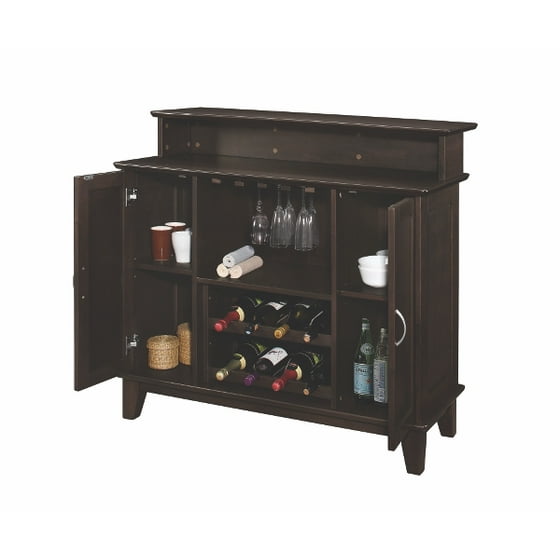 Coaster Company Home Bar With Wine And Stemware Storage Cuccino Coaster Company Home Bar With Wine And Stemware Storage Cuccino