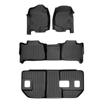 SA0015-B0015-C0015 Custom Fit 3 Row Floor Mats Liner Set for 2007-2014 Chevrolet Suburban, Black