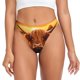 thumbnail image 1 of Balery Vintage Sunflower Cow B Tangas de Algodón para Mujer con Estampado – Ropa Interior Sexy, Transpirable, G-string-XX-Large, 1 of 6