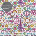 thumbnail image 3 of Zufioo Peace Love and Dove Flower Power Pattern Shower Curtain 72x72in, Waterproof Curtain for Bathroom-Waterproof, Mildew-proof, Quick-drying,Home Bathroom Supplies-One Size, 3 of 5
