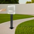 thumbnail image 5 of TFCFL Mailbox Post with Post Base Mailbox Mounting Post Carbon Steel Mailbox Post for Outside Black, 5 of 18