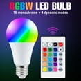 thumbnail image 3 of LED Light Bulb  16 Colors Changing Eco-friendly LED Light  5W/10W/15W Chandelier Lamp for Home Bedroom Living Room   Remote Control, 3 of 10
