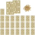 thumbnail image 1 of Murtenze 24 Pack 2.5 Inch Door Hinge - Gold Butt Hinges With Ball Bearing, Cabinet, Window, Outdoor Use - Mounting Screws Included, 1 of 7