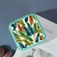 thumbnail image 4 of Autua Leaf Mother's Day Gifts Jewelry Box Travel Case Organizer for Necklace, Ring, Earring - Compact Size, Versatile Storage, Zipper Closure Green, 4 of 5
