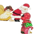 thumbnail image 4 of etiqueta engomada del marco de la puerta Decoración De Marco De Puerta De Navidad De Madera Adorno Decoración Para El Hogar Ángel Y Papá Noel Magideal etiqueta engomada del marco de la puerta, 4 of 4