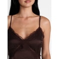 thumbnail image 3 of Madden NYC Women’s Lace Trim Satin Slip Dress with Asymmetrical Hem, Sizes XXS-XXL, 3 of 4