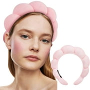 Yiting Spa Headband | Makeup Headband - Terry Towel Cloth - Skincare Headbands | Spa Headband and Makeup Headband & Skincare Headband - Makeup Headband for Washing Face - Bubble Headband (PINK)