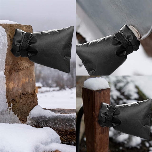 Fiudx Cubierta para Grifo de Exterior, Aislamiento Resistente, Resistente a Heladas, Lluvia y Nieve, Reutilizable y Resistente a Desgarros, Protección Invernal para Grifos de Jardín, Paquete de 2, Ta