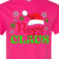 thumbnail image 4 of Inktastic Poppy Claus with Christmas Santa Hat and Snowflakes T-Shirt, 4 of 5