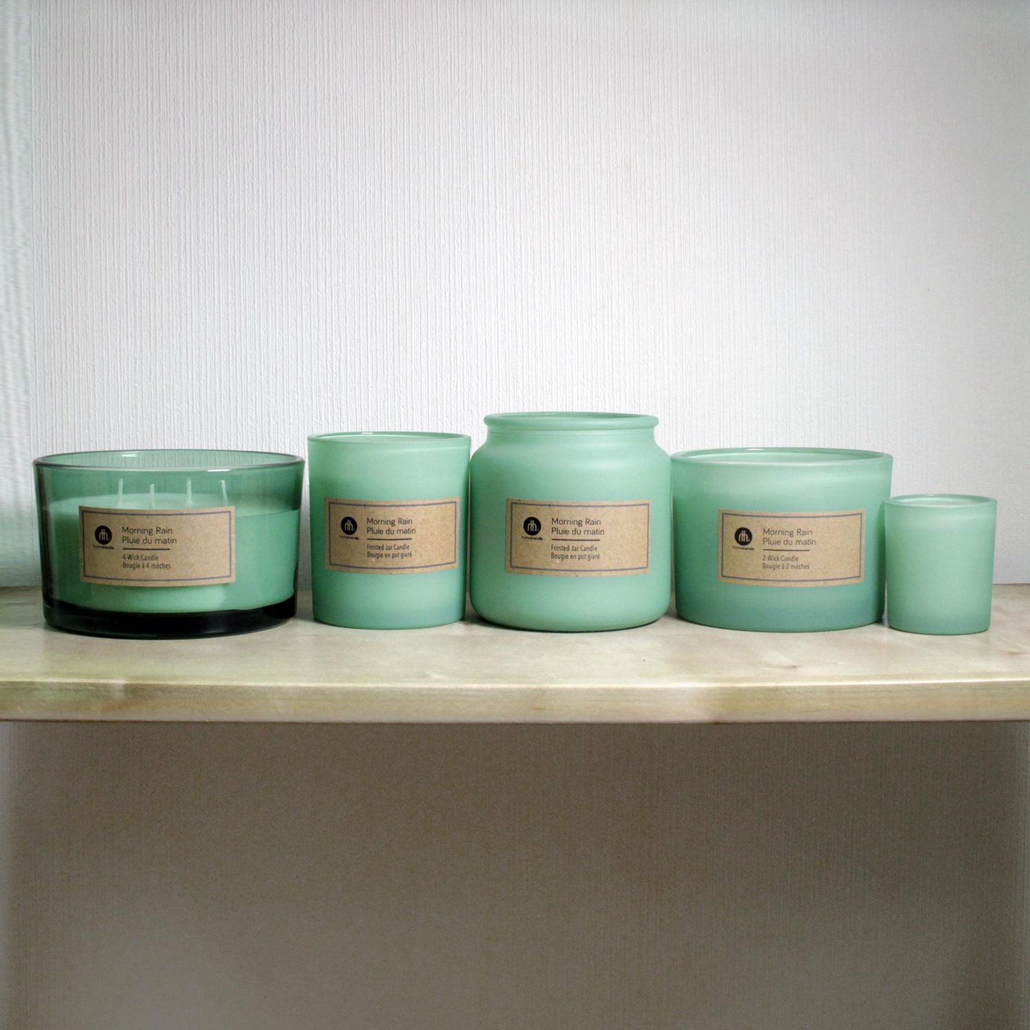 Hometrends 7.5oz Morning Rain Scented Frosted Jar Candle